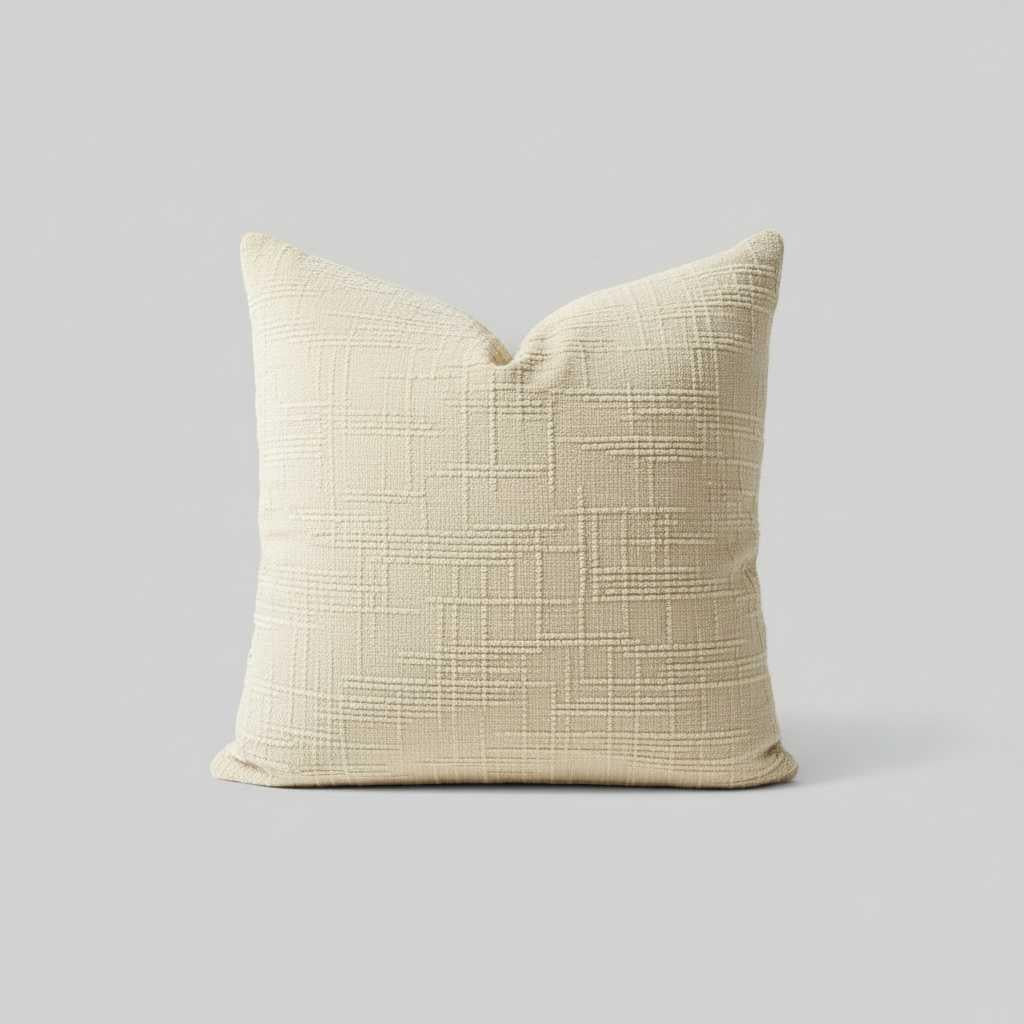 Chenille Kussenhoes 50x50 | Luxe Bamboe Structuur