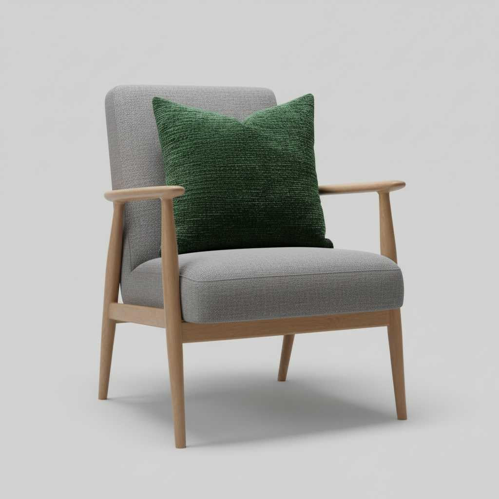 Chenille Kussenhoes 50x50 | Luxe Bamboe Structuur