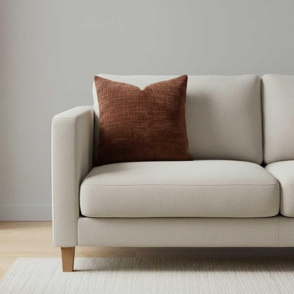 Chenille Kussenhoes 50x50 | Luxe Bamboe Structuur