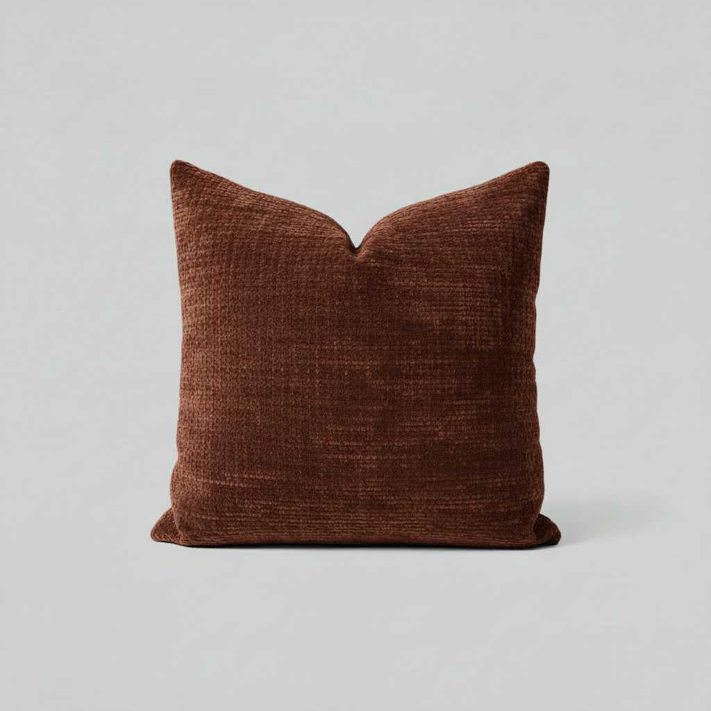 Chenille Kussenhoes 50x50 | Luxe Bamboe Structuur