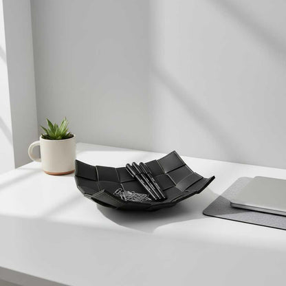 Elegante Opbergbak | Multifunctionele Sleutelkom van PU-leer