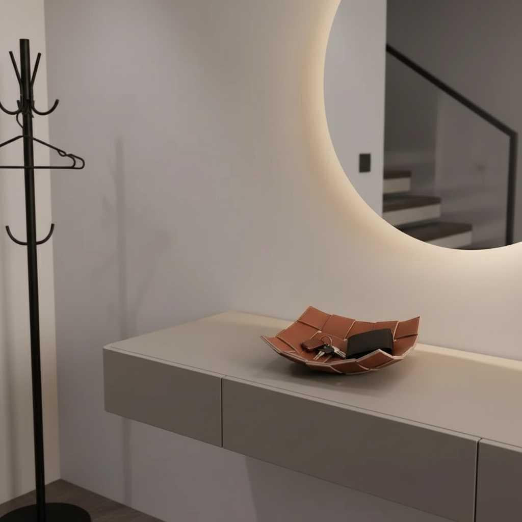 Elegante Opbergbak | Multifunctionele Sleutelkom van PU-leer