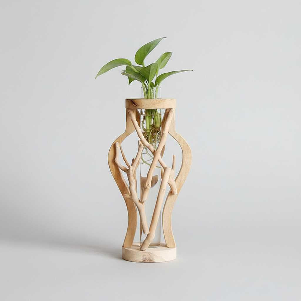 Houten Vaas | Unieke Decoratie Voor Planten