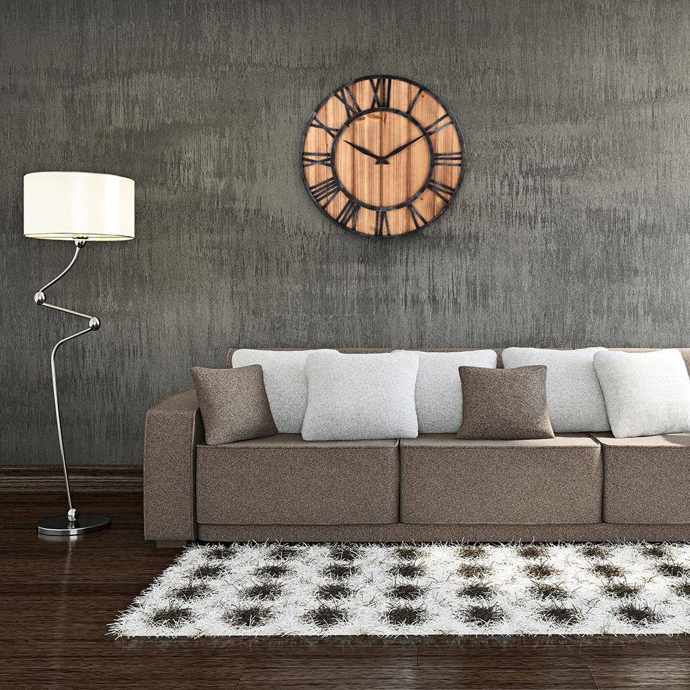 Industriele Wandklok Hout en Metaal | Grote Wandklok 40 cm 1