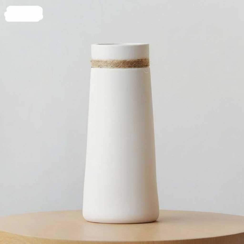 Moderne Witte Keramische Vaas | Japanse Artistieke Stijl