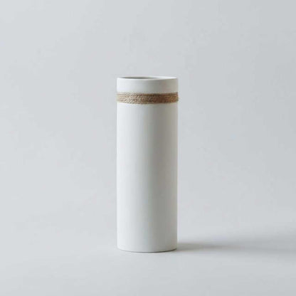 Moderne Witte Keramische Vaas | Japanse Artistieke Stijl