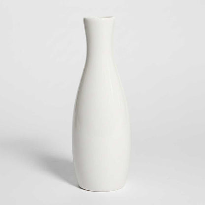 Moderne Witte Ronde Vaas | Keramische Bloemdecoratie