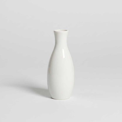 Moderne Witte Ronde Vaas | Keramische Bloemdecoratie