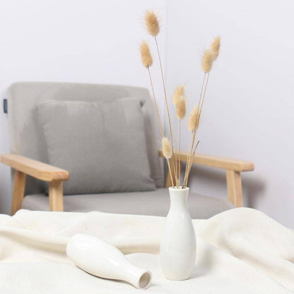 Moderne Witte Ronde Vaas | Keramische Bloemdecoratie 3
