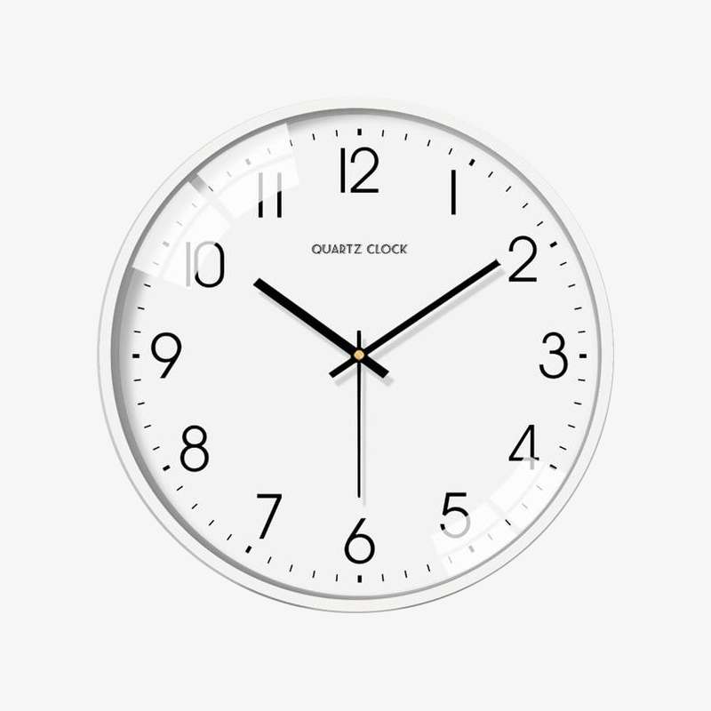 Moderne Witte Wandklok | Minimalistisch Design 30 cm 0