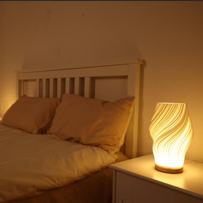Wavecrest | Moderne Tafellamp met Golfvormige Kap 6