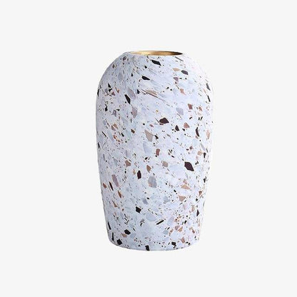 Witte Terrazzo Vaas | Keramische Designvaas voor Bloemen 1